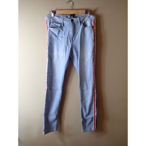 BDG Jeans Womens 31 Skinny Stretch Side Stripe Urban Outfitters Blue Denim